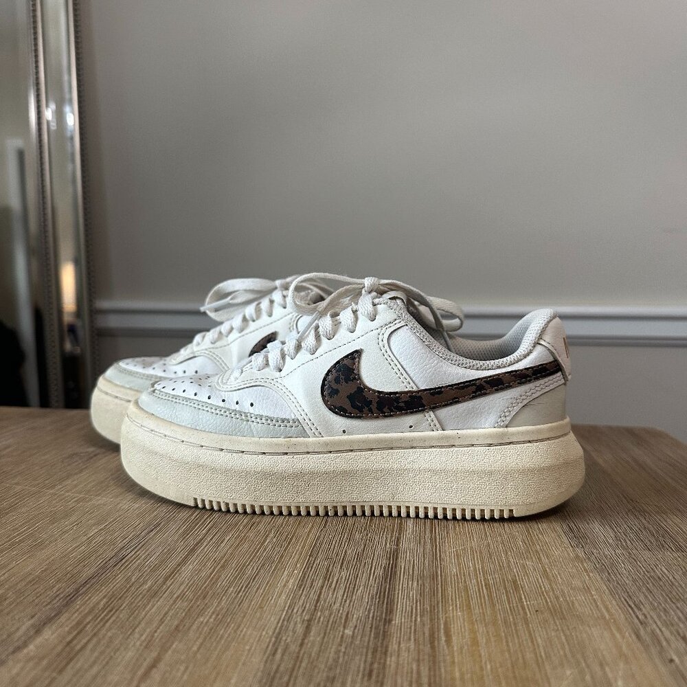 Nike Court Vision Alta Leopard Sneakers Size 6